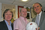 Eric Gates & Dick Malone with the winner of the signed ball auction