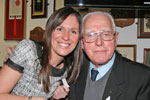 Event organiser Katrina Quinn with Supporters Association Chairman George Forster 